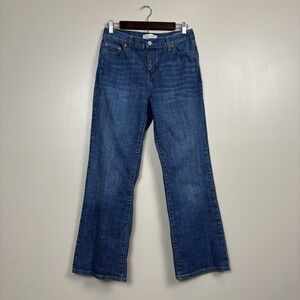 Levis Jeans Womens 10 Short Blue Perfectly‎ Slimming Boot Cut 512 Mid Rise Flap